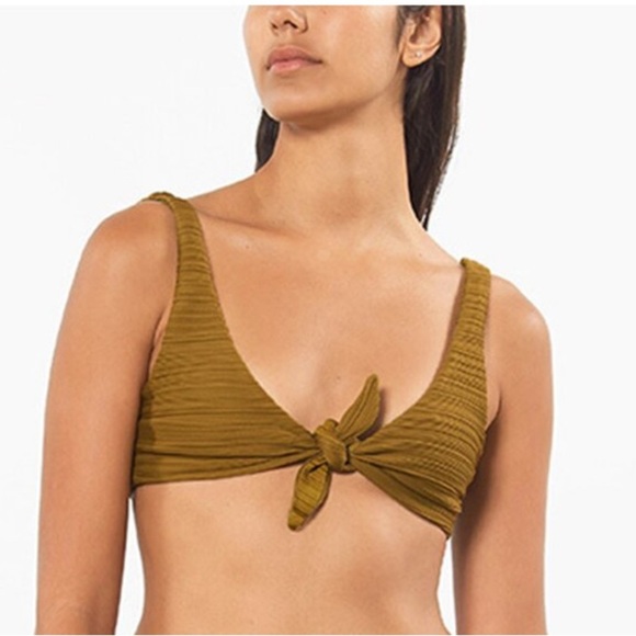 Mara Hoffman bikini top - olive - small - Picture 1 of 6